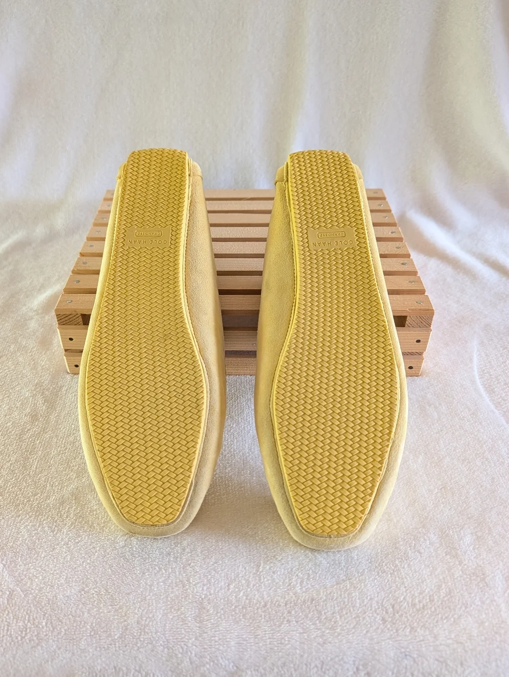 Cole Haan Women’s Yellow Suede Moccasin Loafers - Picture 8 of 10